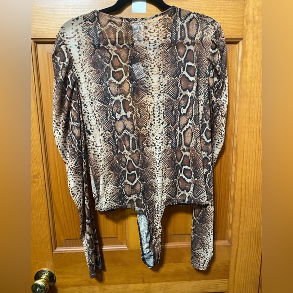 NWT Snake Your Time Surplice Body Suit - Picture 4 of 5